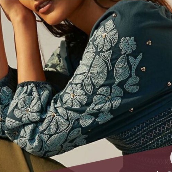 Anthropologie Smocked Blouse - Picture 3 of 9